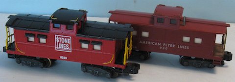 American Flyer parts ~ 8753-090 Frame with Trucks for Northeastern style caboose 